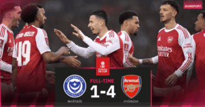 อาร์เซน่อลแซงพอร์ทสมัธ 4-1 มาร์ติเนลลีแฮตทริก ลิ่วรอบ 4