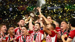 โอลิมเปียกอสของจริง! ชนะเลเวอร์คูเซ่น 2-0 ต่อลมหายใจ UCL