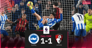 ไบรท์ตัน 1-1 บอร์นมัธ: คอสตูลาสจักรยานอากาศ 90+1 เซฟแต้มดราม่า